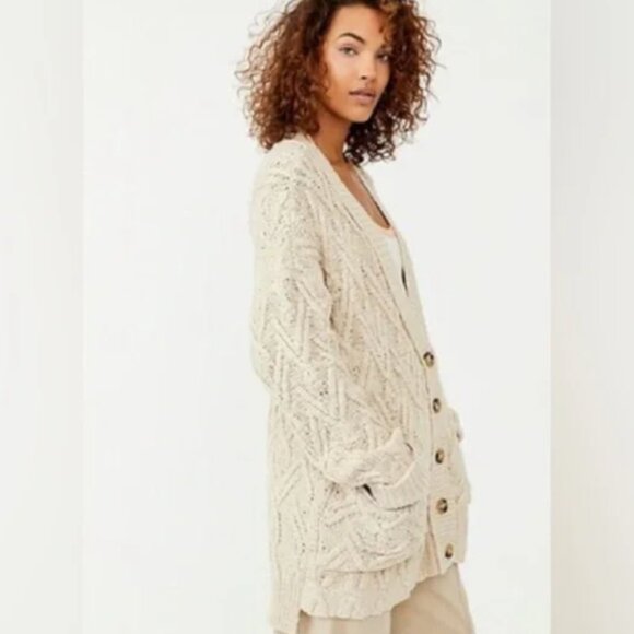 Free People Montana cable cardigan XS - Picture 2 of 5